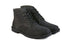 The Grover Vegan charcoal boots in burnished canvas with soft cotton lining, stylish and lightweight for versatile wear.