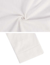 Close-up of soft, white cotton fabric and cuff details of a Women&