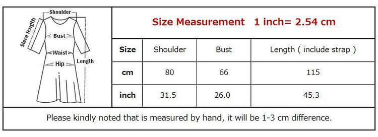 Size measurement chart for Musset Vegan Leather Dress, detailing shoulder, bust, and length in cm and inches.