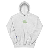 Gray unisex hoodie with &