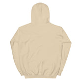 Back view of beige unisex embroidered hoodie promoting Christianity as a lifestyle.