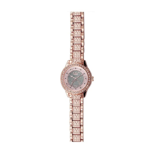 New Castle Rose Gold Metal Band Watch with analog movement and elegant design.