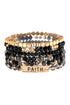 Mixed beads bracelet with &