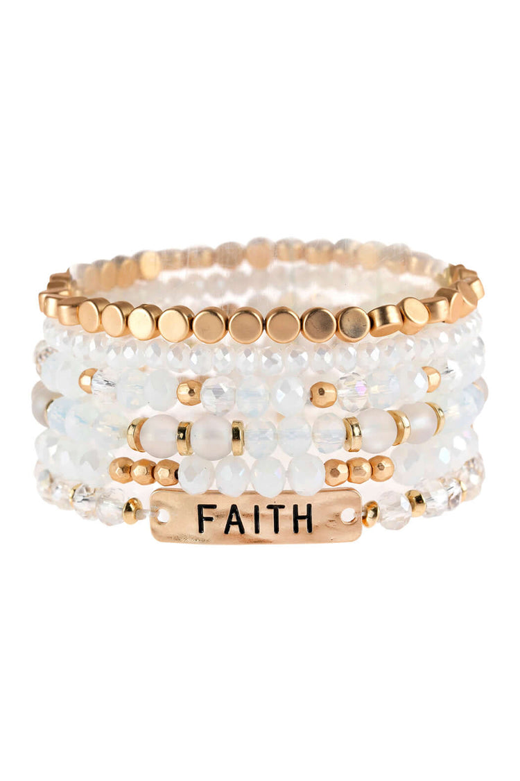 Chic mixed beads bracelet with gold accents and &