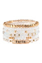 Chic mixed beads bracelet with gold accents and &