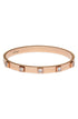 Glamorous rose gold Crystal Bangle with CZ crystal settings, perfect accessory for any occasion, available in multiple colors.