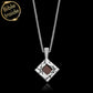 Nano Bible jewelry rhombus necklace with lightning engravings and silver chain, featuring a Bible inside.