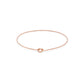 Shelby Love Knot Bangle in rose gold, featuring a unique knot design for a stylish and elegant accessory.