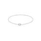 Shelby Love Knot Bangle in silver, featuring a unique knot design for a stylish and elegant accessory.