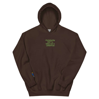 Unisex embroidered hoodie with &