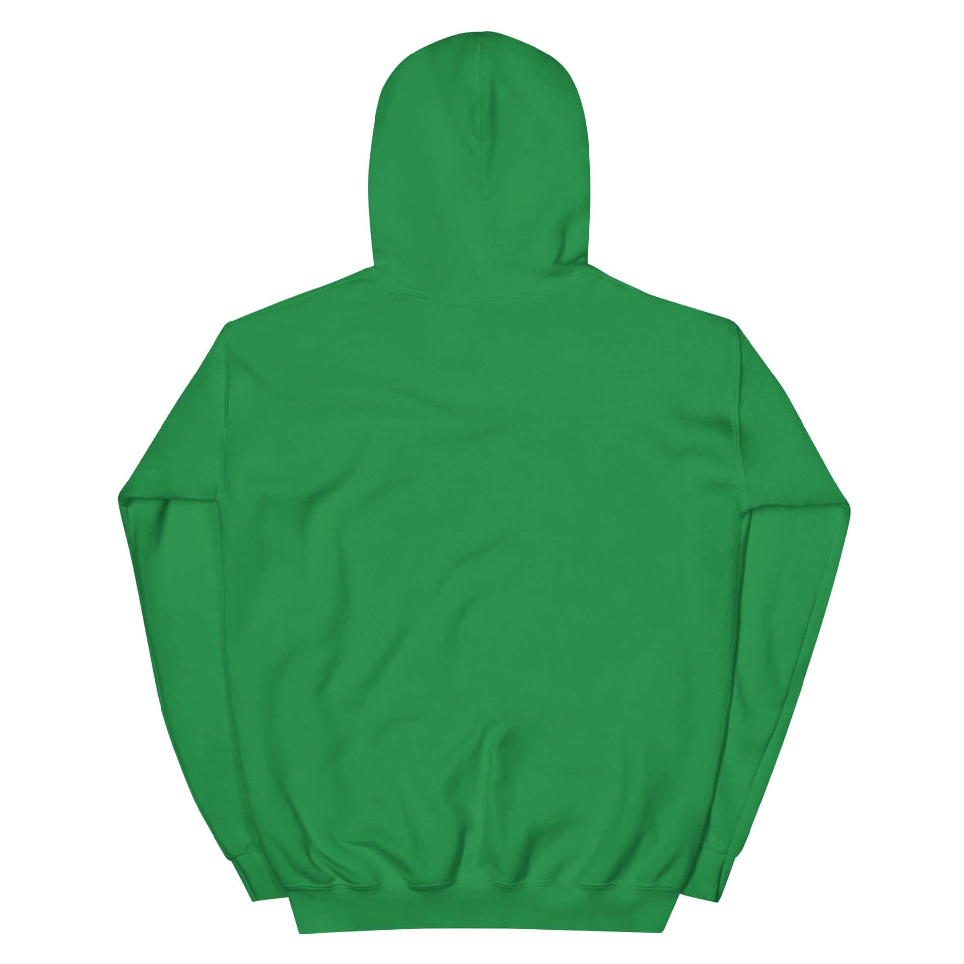 Back view of a green unisex embroidered hoodie promoting Christianity as a lifestyle.