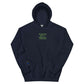 Unisex embroided hoodie with text: &