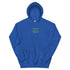 Blue unisex hoodie with &