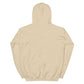 Back view of beige unisex embroidered hoodie promoting Christianity as a lifestyle.
