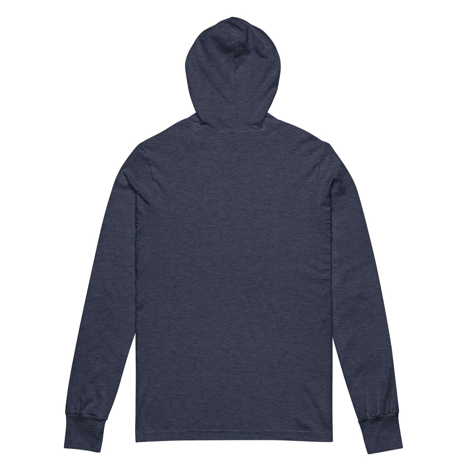 Back view of a unisex hooded long-sleeve tee featuring 2 Timothy 3:16-17 inspirational design.