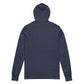 Back view of a unisex hooded long-sleeve tee featuring 2 Timothy 3:16-17 inspirational design.